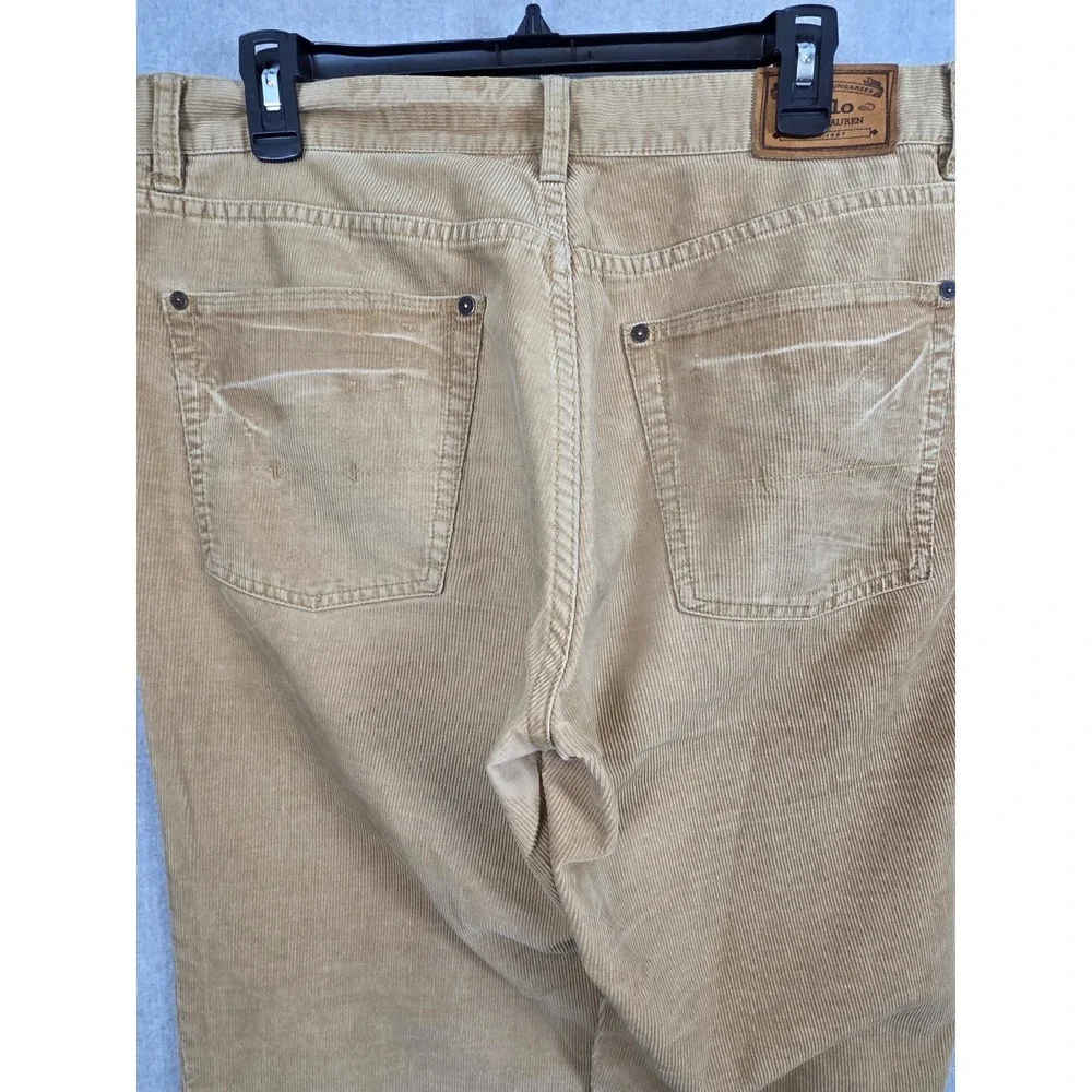 Polo Ralph Lauren Corduroy Pants 34x30 Brown‎ Retro 90s Vintage Straight Leg